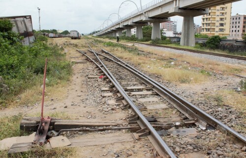 20240225 Daressalam Bahnhof Schienen Schwellen Signale Weichenzunge Stellhebel (1)
