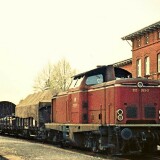 1973-Trittau-Bahnhof-BR-212-Schwertransport-Transformator-DB-Deutsche-Bundesbahn-1