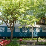 DB_Bauwagen_blauturkis_Umbauwagen_preusische_Erlebnisbahn_Ratzeburg_Schmilau_Bahnhof_2023-5