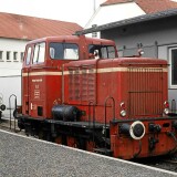 Preusisch_Oldendorf_Bahnhof_1980_Diesellok_Rangierlok_Privatbahn_Museumsbahn_historischer_Zug-3