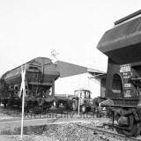 bargteheide_Industriegleis_Bau_1981_Bahnhof_Schuttwagen