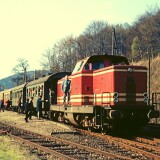 Brochterbeck_Bahnhof_1974_V_132_Sonderzug_TWE