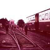 Kleinenbremen_Bahnhof_Dampflok_1966_Mindener_Kreiseisenbahn_Lokschuppen_Umsetzen_der_Dampflok_Endhaltebahnhof