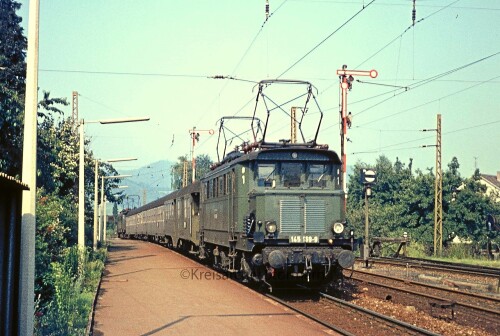 Kirchzarten Bahnhof BR 144 169 1967 Eilzug Nachspann