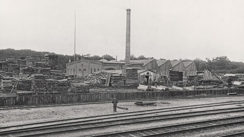 Friedrichsruh Bahnhof im Sachsenwald um 1900 Fuerstliches Saegewerk