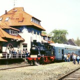 Geesthacht_Bahnhof_1987_Dampfzug_Sonderfahrt_LBE_DoSto_Nostalgie_Zug