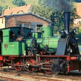 Wurttembergische_T_3_Kandern_Bahnhof_Dampflok_historischer_Zug_1973_a