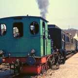 Wurttembergische_T_3_Kandern_Bahnhof_Dampflok_historischer_Zug_1973_ca