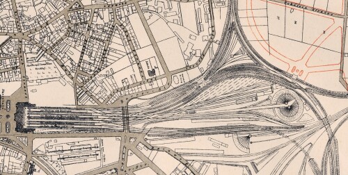1898 Hamburg Altona Bahnhof und umgebung Karte geografische Gleisplan