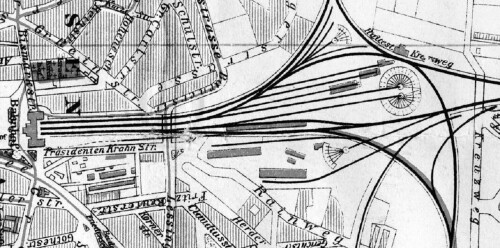 1903 Hamburg Altona Bahnhof und umgebung Karte geografische Gleisplan