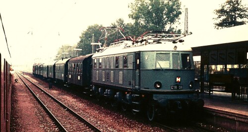 E 18 08 grau München Hbf Stanberger Bahnhof Donnerbüchsen !50 Jahre Deutsche Bundesbahn