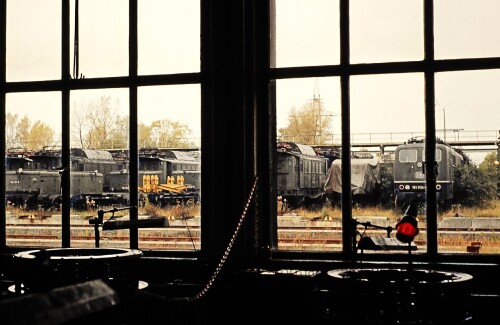 E 94 BR 194München Freimann Ausbesserungswerk AW 1985 Tag der offenen Tür Lokparade Schiebebühne Häu