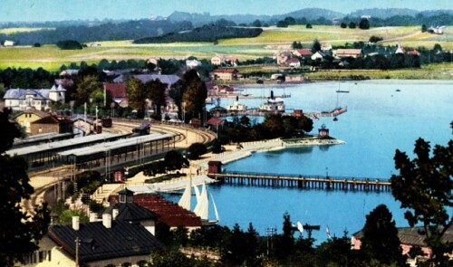 1910 Starnberg Bahnhof Starnberger See Seeblick (1)