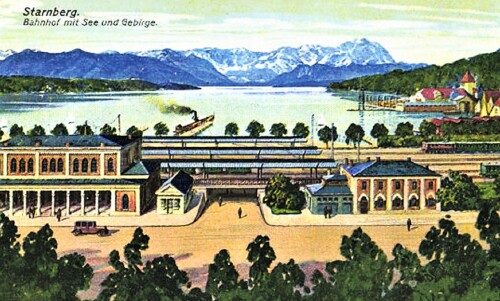 1925 Starnberg Bahnhof Starnberger See Seeblick