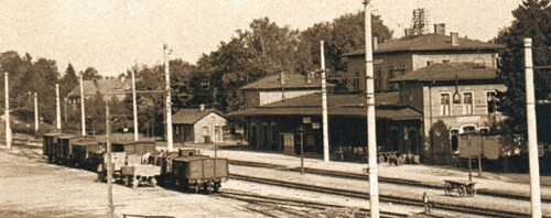 Feldafing Bahnhof Mittenwaldbahn Blick Richtung Starnberg 1927