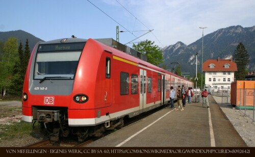 BR Et 425 145 Bahnhof Oberammergau 2007 Haltepunkt Bahnsteig