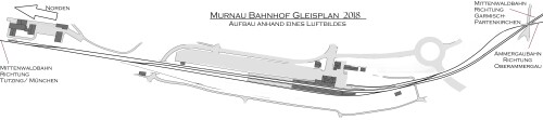 Murnau Bahnhof Gleisplan GLP 2018