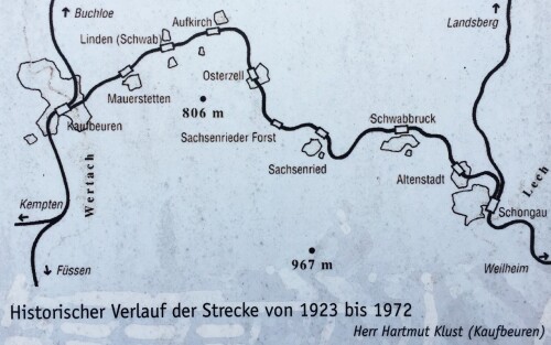 Bahnhof Schongau Geschichte Strecke nach Landsberg Kaufbeuren Weilheim (2)