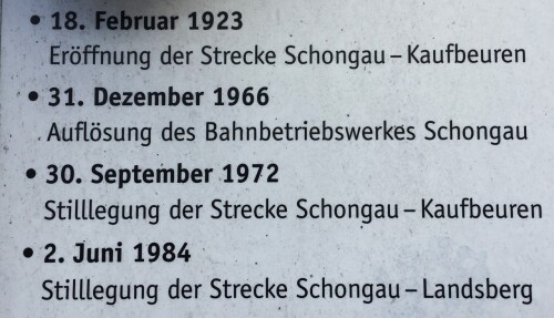 Bahnhof Schongau Geschichte Strecke nach Landsberg Kaufbeuren Weilheim (5)
