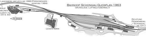 Schongau Bahnhof Gleisplan 1963 (1) Kopie