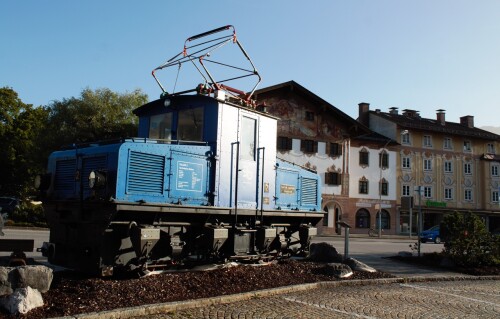 Lok 2 Zugspitzbahn Garmisch Patenkirchen Denkmal blau Schmalspurbahn (4)