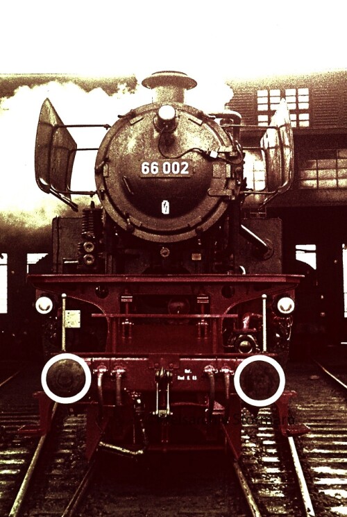 BR 066 002 Gießen Bahnhof 1972 (1)