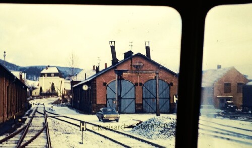 Lokschuppen Hersfeld Bahnhof 1967 a