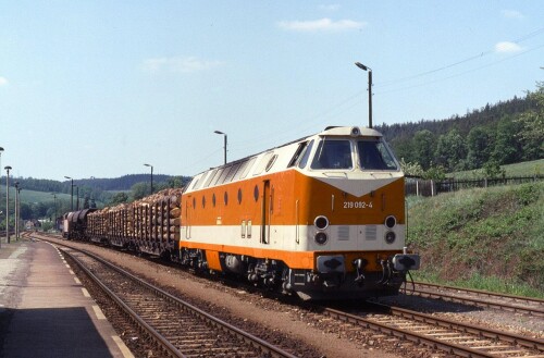 BR 219 Ceucescous Rache U Boot Lok pop art city Bahn orange kieselgrau DB Dach Bahngarfield Christia