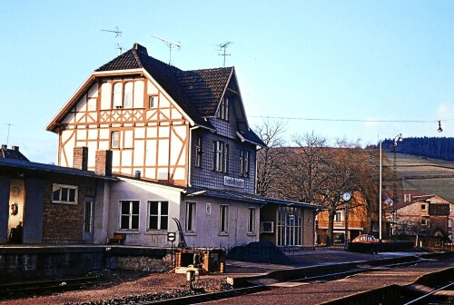 Heimboldshausen Bahnhof Bahnhofsgebäude 1967