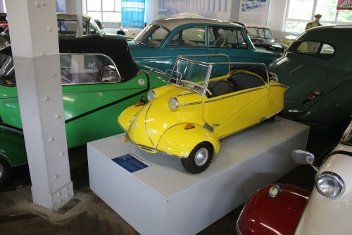 Messerschmitt Kabinenroller gelb Modell gauge 1to2 Automuseum Schramberg 2025 Mai