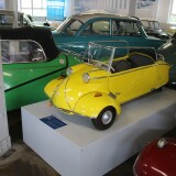 Messerschmitt_Kabinenroller_gelb_Modell_gauge_1to2_Automuseum_Schramberg_2025_Mai