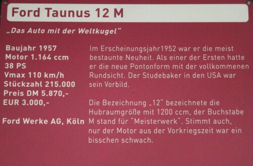 Ford Taunus 12 M Weltkugel Automuseum Schramberg 2025 Mai (3)