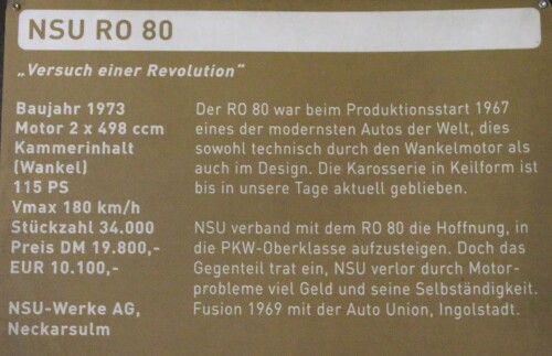 NSU RO 80 türkis grün metallic Wankel Motor Automuseum Schramberg 2025 Mai (2)