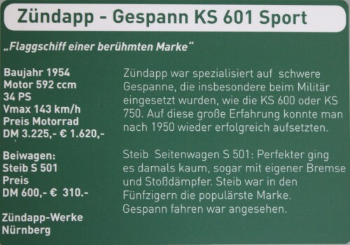 Zündapp Gespann KS 601 sport grün n blau Automuseum Schramberg 2025 Mai (3)