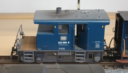 BR 323 Bauzug Kranhilfszug ozenablau Spur 2 Museum Schramberg (1)