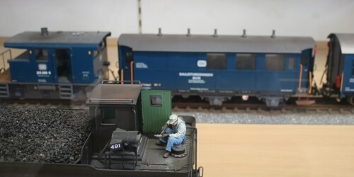 BR 323 Bauzug Kranhilfszug ozenablau Spur 2 Museum Schramberg (4)