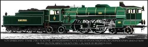 Bayrische S 2 6 BR 15 Frontkabine BR 05 Frontcab Frontkabine Bayrisch königliche Staatsbahn grün