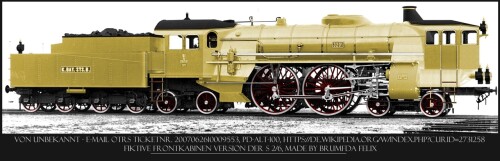 Bayrische S 2 6 BR 15 Frontkabine BR 05 Frontcab Frontkabine ocker Ausstellunglackierung Fotoanstric