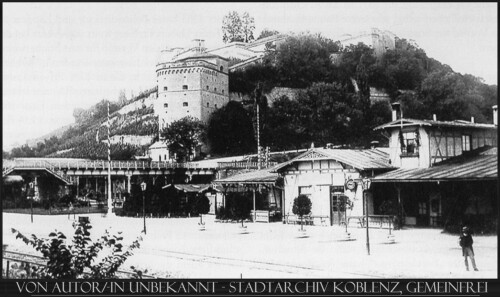 Koblenz Hauptbahnhof Hbf 1890 Moselbahnhof alter Bahnhof