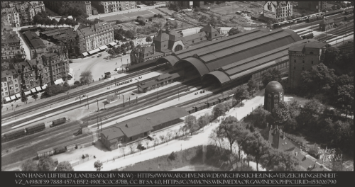 Koblenz Hauptbahnhof Hbf 1929 Luftaufnahme a