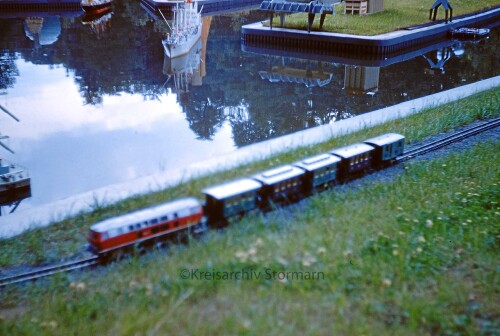 Saarbücken 1969 deutsch französischer Park Spur 1 V 160 BR 218 216 Modellschiffe ferngesteuert