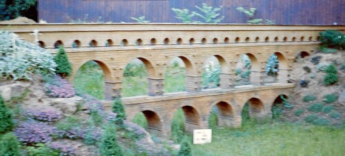 Saarbücken Europapark 1969 deutsch französische Freundschaft Modell Aquädukt