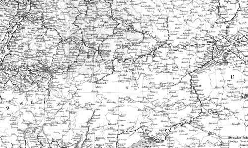 u Streckennetz Süddeutschland 1861 Epoche 1a