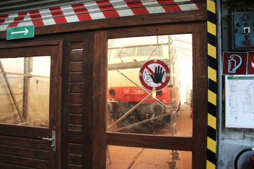 BR 103 in der Spritzkabine DB Museum Koblenz