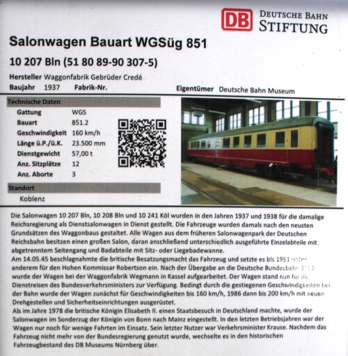 Salonwagen WGSüg 851 Verkehrsminister rot beige DB Museum Koblenz (1)