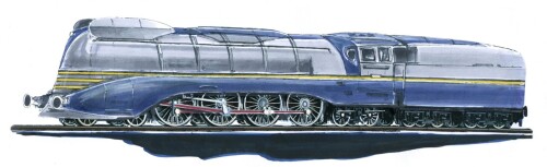 BR 06 DRG Stromlinien Dampflok blau Tegernseer Matthias