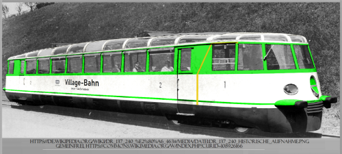 SVT 137 240 VT 90 500 ET 491 Säuferbähnle gläserner Zug decouvrable Dieseltriebwagen Aussichtswagen 