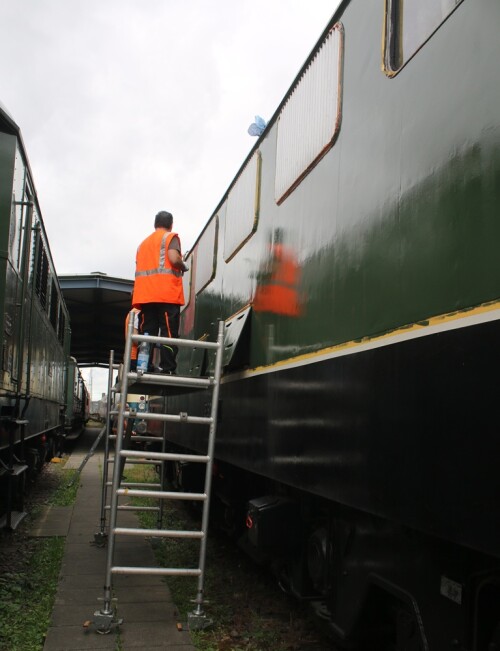 c E 50 BR 150 Lackierarbeiten DB Museum Koblenz (1)