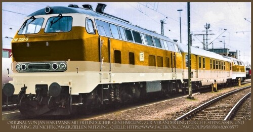 BR 218 Systemtechnik Messwagen Produktfarben Gelb Jan Hartmann Fiktiv Kopie