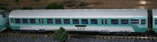 mint türkis Regional Express Theisen Dirk Produkfarben DB Epoche 5 N Wagen Silberling (1)